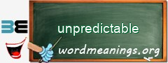 WordMeaning blackboard for unpredictable